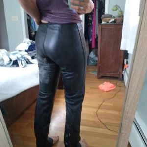 Bebe 100% genuine leather black pants